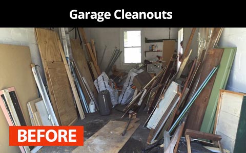 Garage cleanouts services in New York City - before photo
