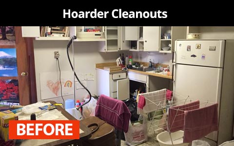 Hoarder cleanout services in New York City - before photo