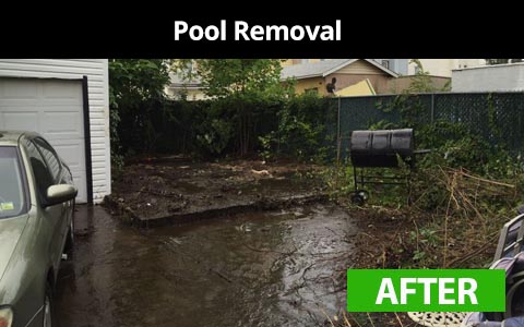 Pool removal services in New York City - after photo