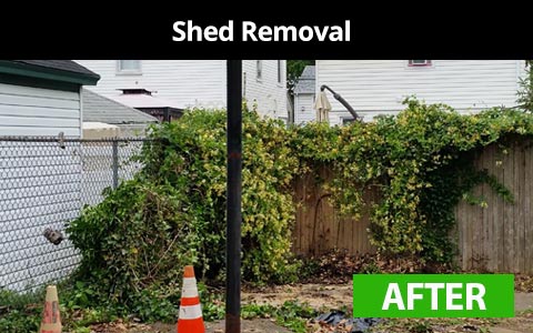 Shed removal services in New York City - after photo