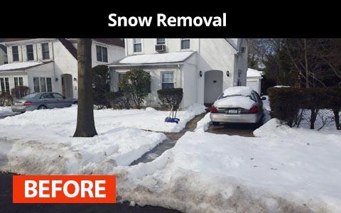 Snow removal services in Queens, NY - before photo