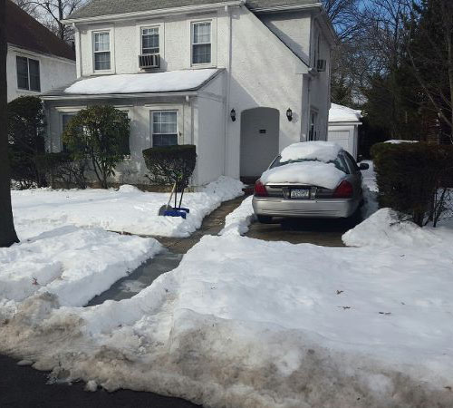 Snow Removal, Driveway Before, Queens New York